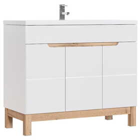 Elegancka szafka podumywalkowa Bali White 825 – 100 cm stojąca Biały Połysk