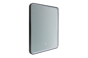 Lustro LED w ramie czarnej prostokątne 65 x 80 cm