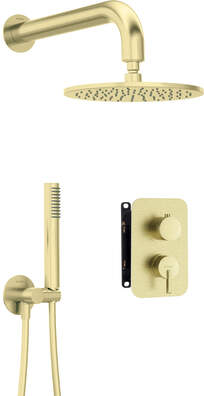Zestaw prysznicowy podtynkowy złoty z BOXem mieszaczowym Deante BXYYRQSM