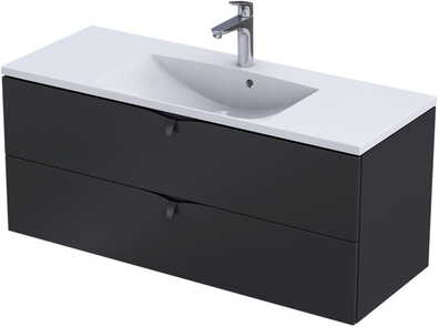 szafka pod umywalkę w kolorze czarny mat szerokość 120 cm