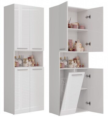 Stylowy słupek łazienkowy w kolorze Biały | Nowoczesny design