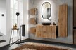 Słupek łazienkowy wiszący 140 x 35 cm ryflowany front XILO BLACK WOTAN, (10) - Xilo