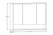 Wisząca Szafka Łazienkowa z Lustrem 120 cm (3 drzwi), (4) - Meble łazienkowe