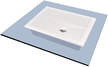 Umywalka biała granitowa wisząca / stawiana - 50x40 cm, (3) - Umywalki łazienkowe