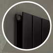 Grzejnik dekoracyjny Luxrad Niagara podwójna ZDC 170x45 czarna mat struktura, (3) - Grzejniki dekoracyjne