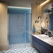Drzwi prysznicowe 90 cm - wahadłowe, (2) - Drzwi prysznicowe