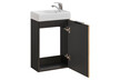 Szafka pod umywalkę 40 cm ryflowany front XILO BLACK WOTAN 82-40, (5) - Xilo