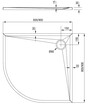 Brodzik akrylowy półokrągły 90 cm Deante Kerria Plus KTS_053B, (4) - Brodziki prysznicowe