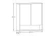Wisząca Szafka Łazienkowa z Lustrem 80 cm (2 drzwi), (3) - Szafki łazienkowe