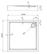 Brodzik akrylowy kwadratowy 80 cm Deante Jasmin KGJ_042B, (4) - Brodziki prysznicowe