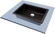 Umywalka czarna granitowa wisząca / stawiana - 50x40 cm, (3) - Umywalki łazienkowe