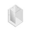 Ścianka szklana NEW MODUS BLACK walk-in 100 szkło czyste Active shield- wzór ramka, (4) - Ścianki prysznicowe
