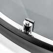 Kabina prysznicowa NEW VARIA BLACK półokrągła R55 80x80 drzwi podwójne przesuwne grafit z powłoką- czarny profil, (4) - Kabiny prysznicowe