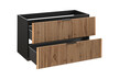 Szafka pod umywalkę 100 cm czarne ryfle dąb wotan XILO BLACK WOTAN 82-100, (4) - Xilo