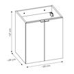 Szafka pod umywalkę wisząca 50 cm z drwiczkami Comad Nova Oak A 82-50-2D, (6) - Nova Oak