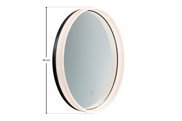 Lustro LED w ramie okrągłe 60 cm Orion, (4) - Meble łazienkowe