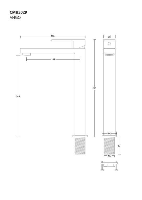 Czarna bateria umywalkowa Corsan Ango CMB3029BL – modny minimalizm, (2) - Baterie umywalkowe