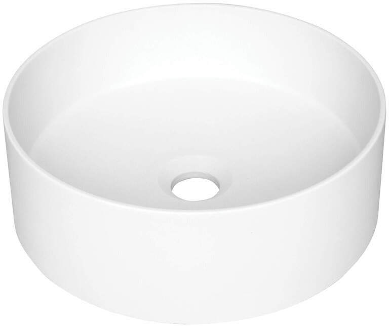 Umywalka granitowa biała okrągła 36 cm Deante Silia, (1) - Umywalka nablatowa