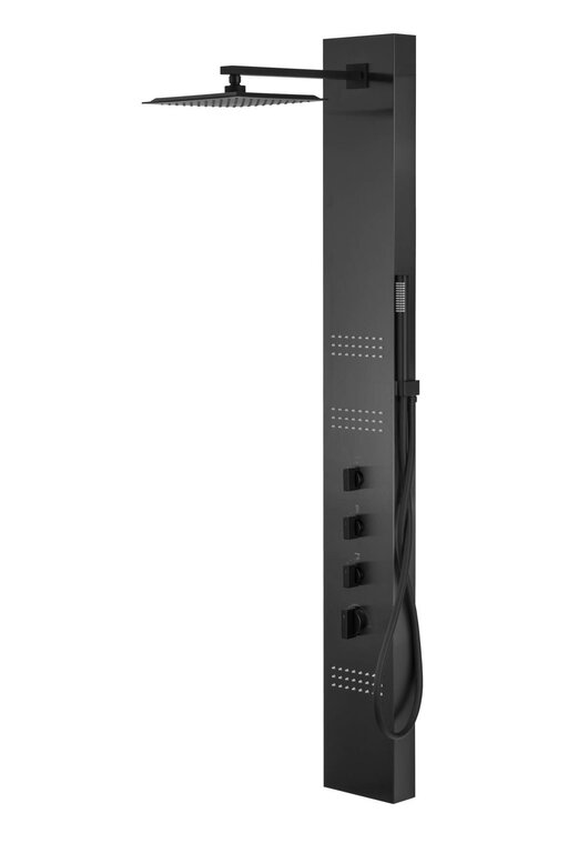 Panel prysznicowy grafiotwy LED Corsan Neo S060 bateria mieszacz, (1) - Panele prysznicowe