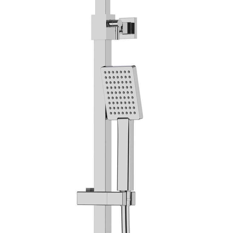 Kolumna prysznicowa Corsan Ango chrom z deszczownicą LED, baterią i słuchawką, (6) - Deszczownice
