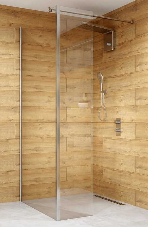 Ścianka prysznicowa Clusi Ares 120x200cm z powłoką CleanGlass, (1) - Ścianki prysznicowe