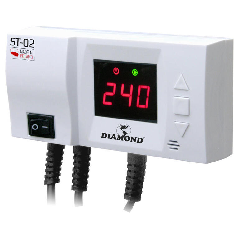 Sterownik regulator pompy obiegowej LED ST-02, (1) - Akcesoria do kotłów i pieców