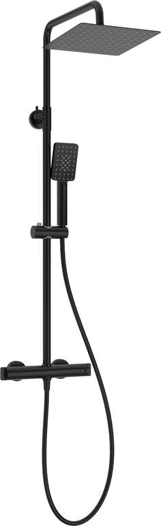Deszczownica czarna z baterią prysznicową termostatyczną Deante NAC N4HT, (1) - Deszczownie