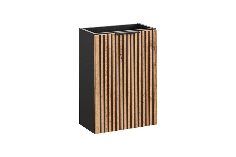 Szafka pod umywalkę 40 cm ryflowany front XILO BLACK WOTAN 82-40, (3) - Xilo