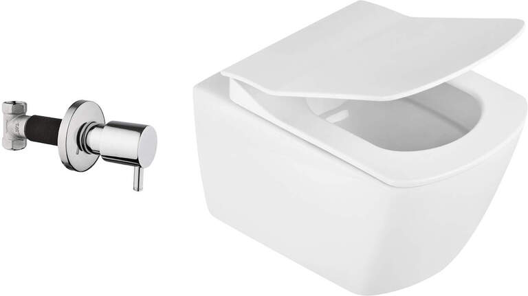 Anemon Miska WC z funkcją bidetu - z zaworem otwierającym podtynkowym, (1) - Miski WC