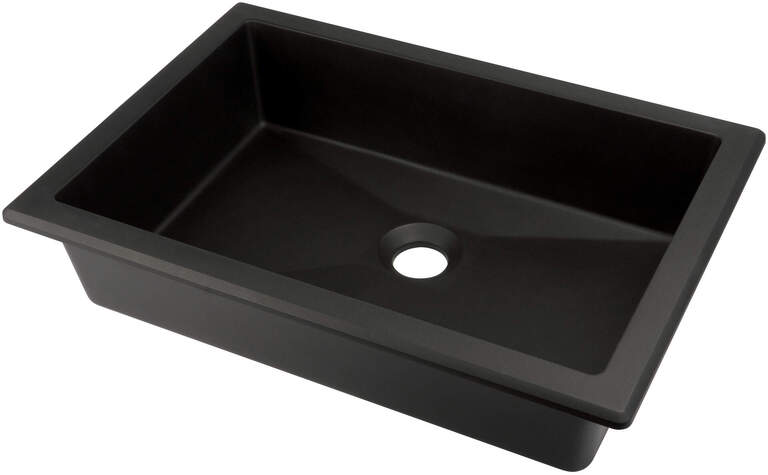 Umywalka czarna granitowa wisząca / stawiana - 50x40 cm, (1) - Umywalki łazienkowe