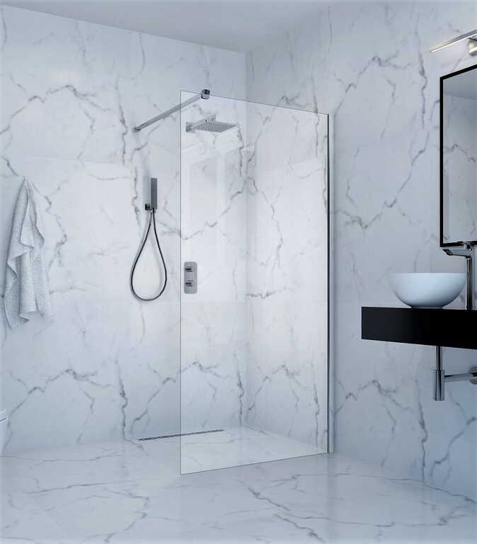Ścianka prysznicowa Clusi Zeus 140x200cm z powłoką CleanGlass, (1) - Ścianki prysznicowe