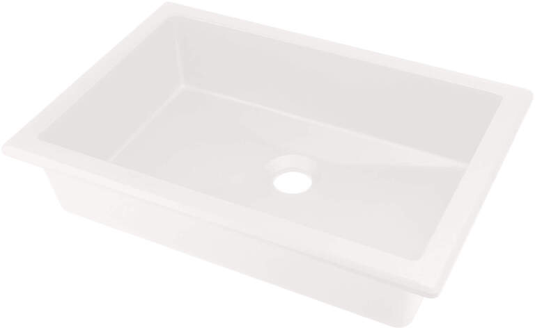 Umywalka biała granitowa wisząca / stawiana - 50x40 cm, (1) - Umywalki łazienkowe