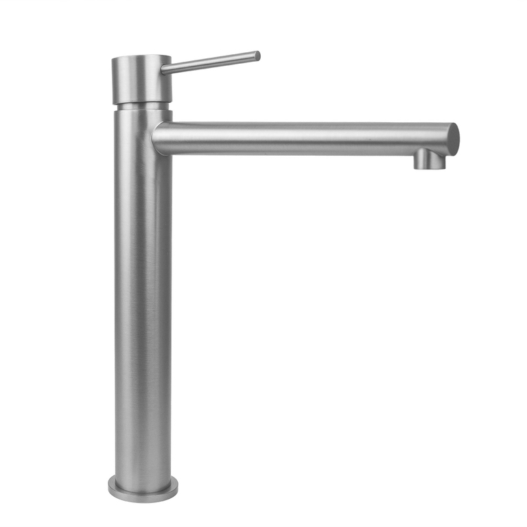 Wysoka bateria umywalkowa LUGO CMB7512BSL Stal szczotkowana, (2) - Baterie umywalkowe