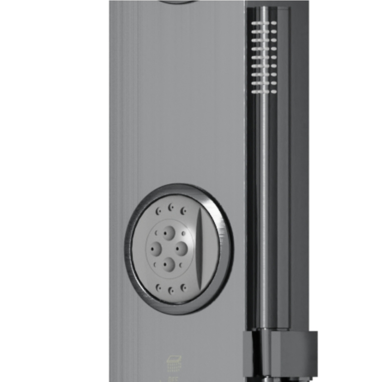 Panel prysznicowy stalowy Corsan SNAKE S002TGM Termostat Grafti GunMetal, (4) - Panele prysznicowe