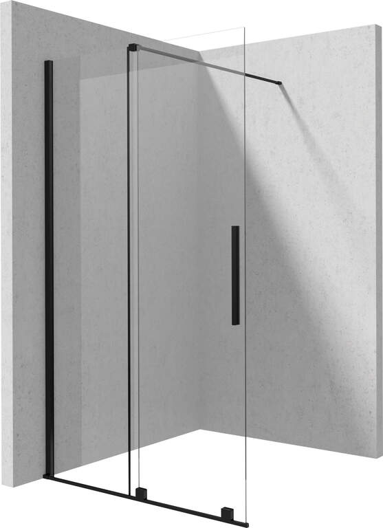 Ścianka prysznicowa walk-in czarna - przesuwna 100cm Jasmin Deante, (1) - Ścianki prysznicowe