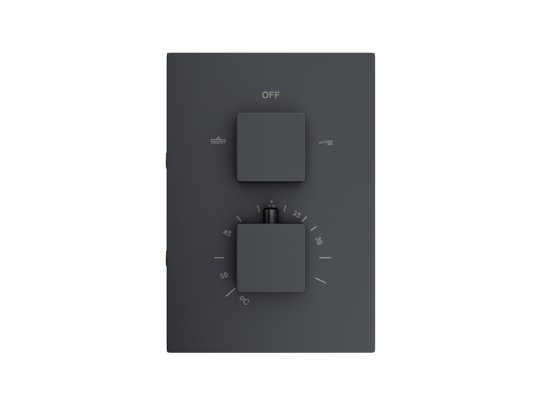 Prysznicowa bateria podtynkowa Corsan CMT01BL czarna, (1) - Baterie natryskowe