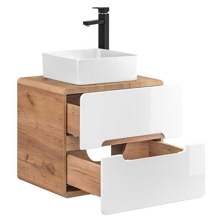 ARUBA WHITE 828 Szafka pod umywalkę uniwersalna 2S - 60 cm, (3) - Aruba White